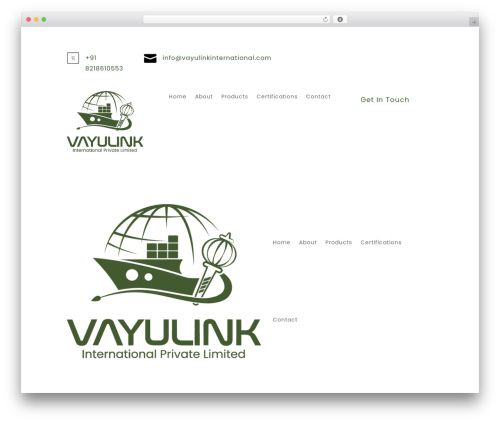Divi WordPress theme - vayulinkinternational.com