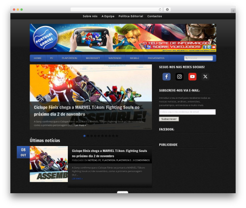 GamePress theme WordPress - portugalgamers.pt