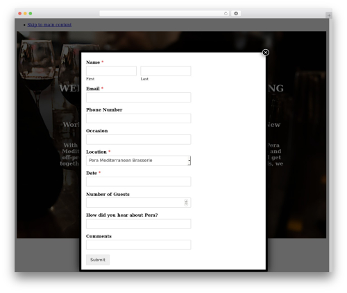 Smooth mousewheel WordPress plugin - peraeventscatering.com