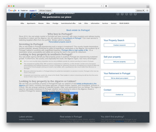 Locality theme WordPress - portugal-immobilier.com