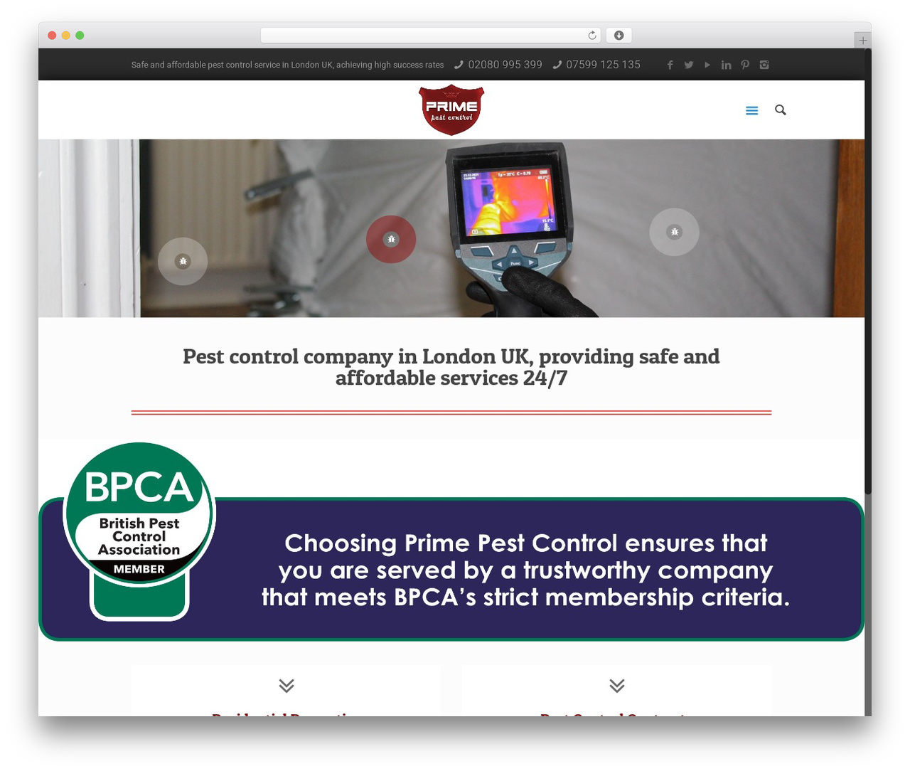 Prime WordPress website theme - primepestcontrol.co.uk