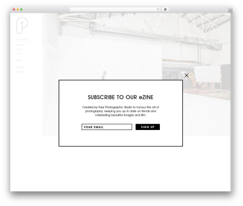 Pure Studios WordPress photo theme - purestudio.co.za