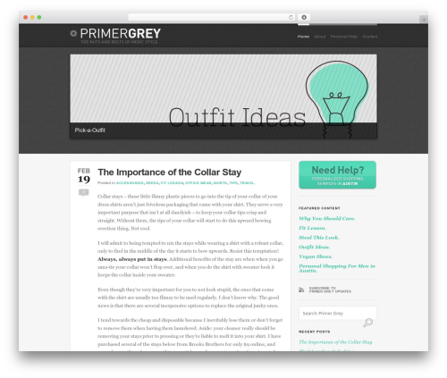 Theme WordPress Primer Grey - primergreyblog.com