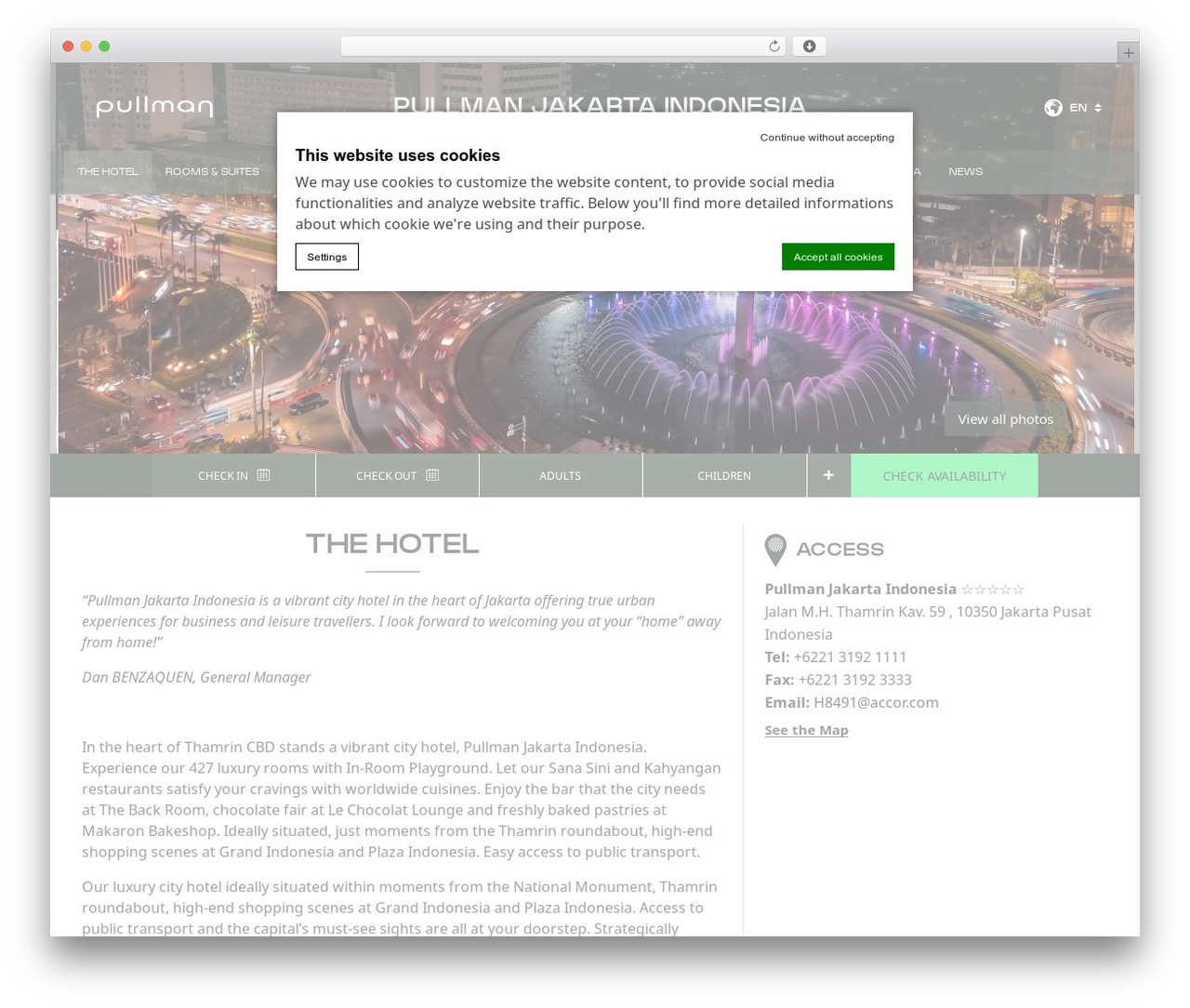 WordPress theme Pullman Hotels - pullmanjakartaindonesia.com