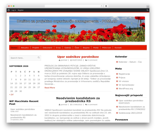 WP Macchiato free WordPress theme - pomlad.eu