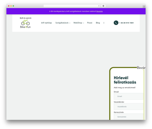yokoo WordPress shop theme - l-bike.hu