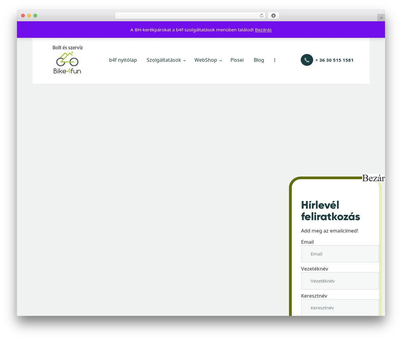 Yokoo WordPress shop theme - l-bike.hu