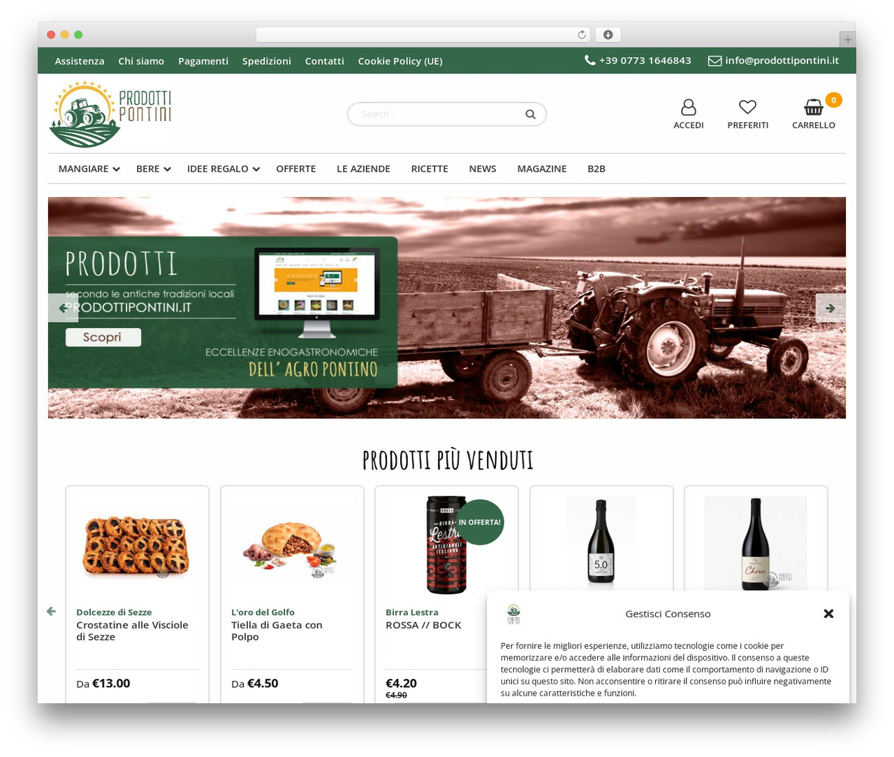 Amaranto J theme WordPress - prodottipontini.it