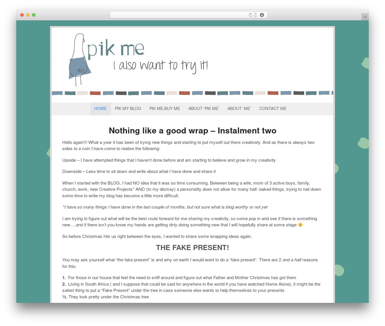 Canvas theme WordPress - pik-me.co.za