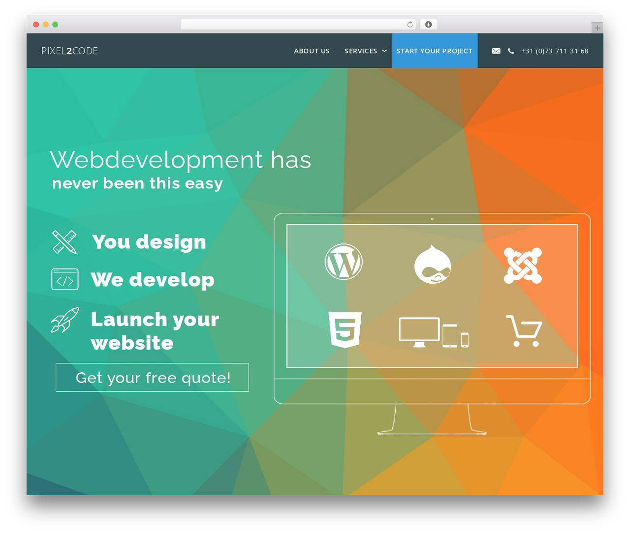 P2C WP theme - pixel2code.nl