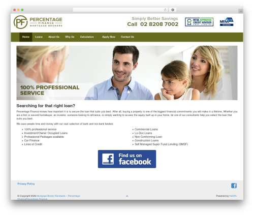StrapPress3 WordPress theme - percentagefinance.com.au