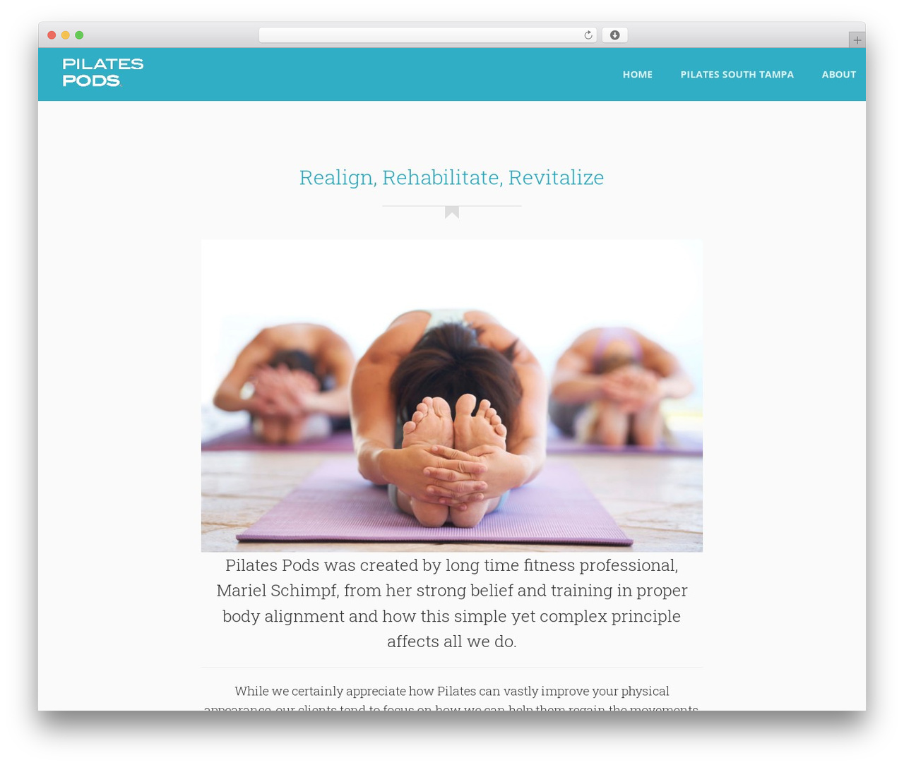Super 5 WordPress theme - pilatespods.com