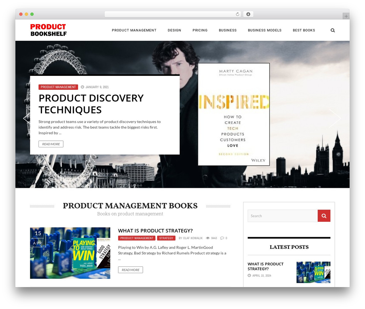 The REX WordPress theme - productbookshelf.com