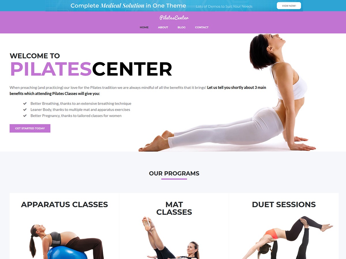 Theme WordPress PilatesCenter Theme WordPress PilatesCenter