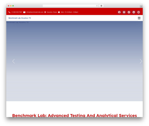 WordPress theme Chemlabs - benchmark-lab.com