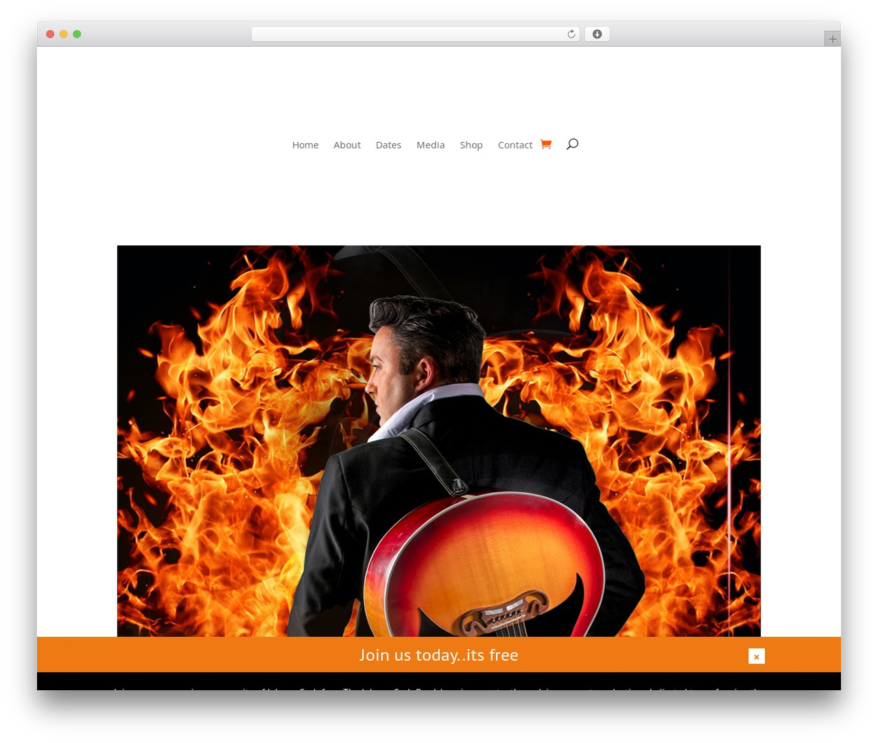 WordPress theme Divi - johnnycashroadshow.com
