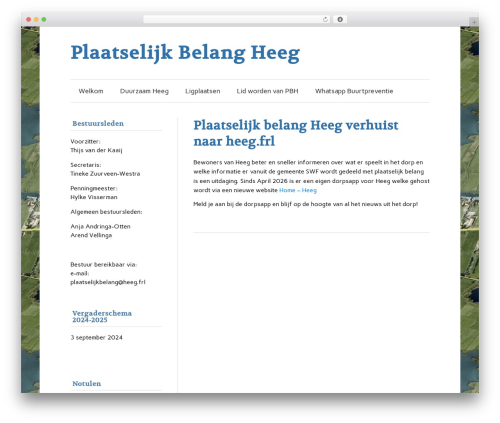WordPress theme zeeFlowPro - plaatselijkbelangheeg.nl