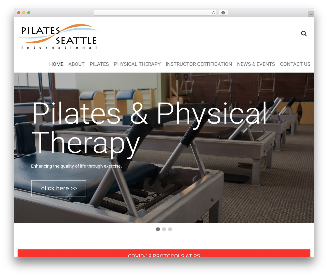 WP theme Cherry Framework - pilatesseattle.com