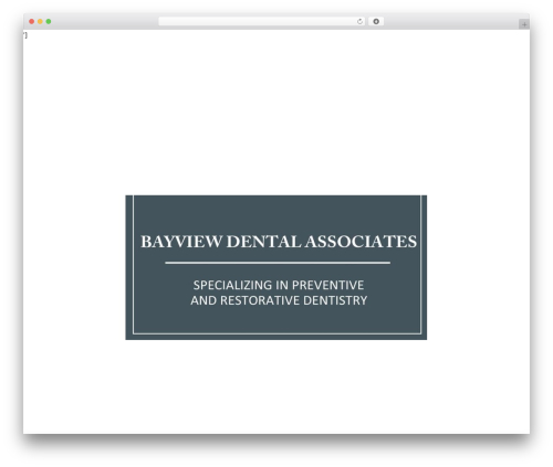 WP theme Pro - bayviewdental.net