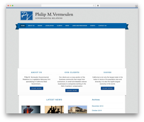 Campaign WordPress website theme - pvgov.com