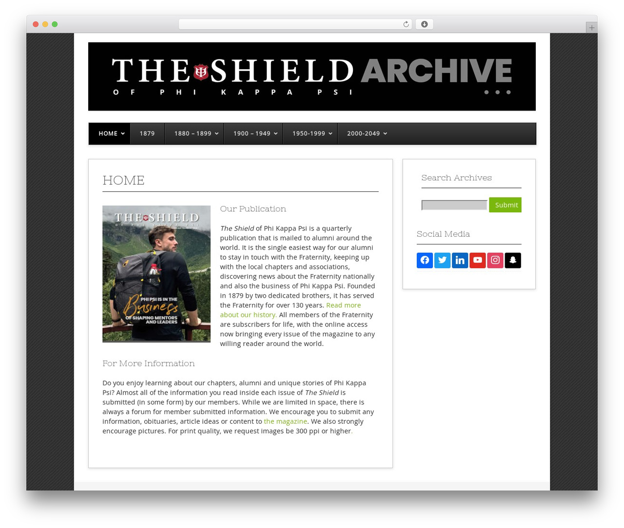 Contango Pro WordPress theme - phikappapsiarchive.com