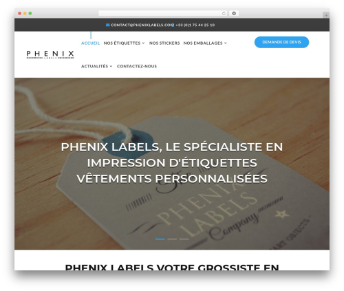 Divi WordPress theme - phenixlabels.com