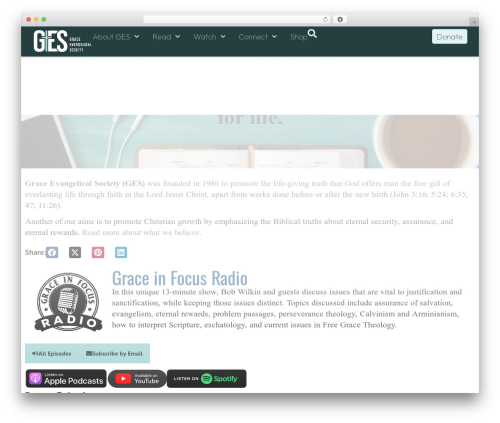 Hello Elementor WordPress theme - faithalone.org