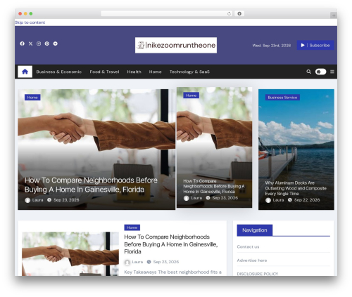Newsair WordPress theme - nikezoomruntheone.com