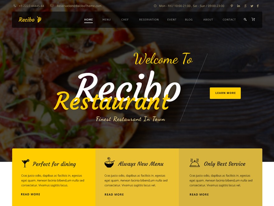 Recibo theme WordPress