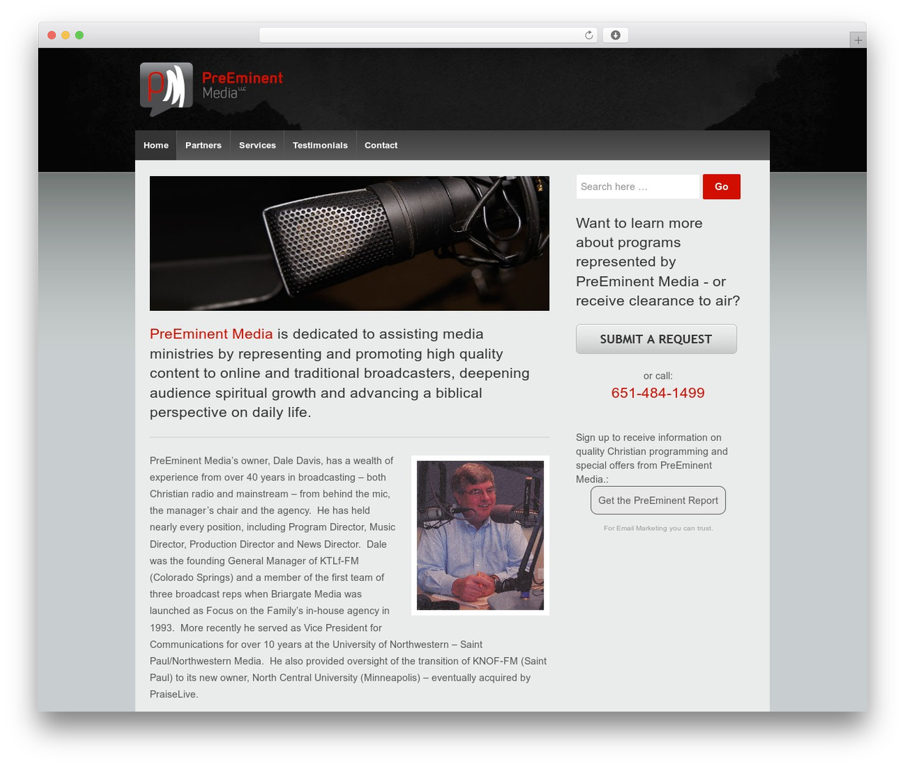 Responsive free WordPress theme - preeminentmedia.com