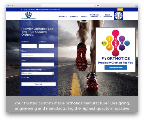 Theme WordPress Divi - premierorthoticslab.com