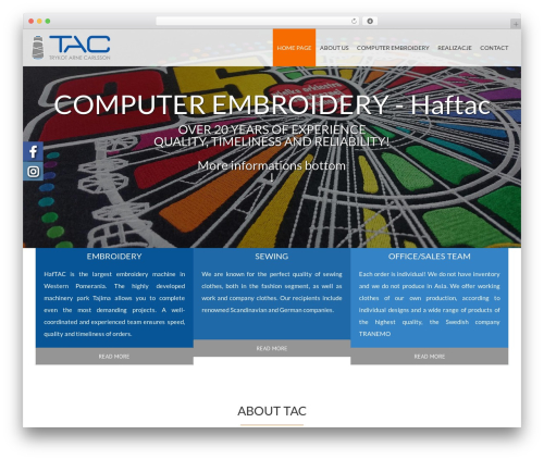 Trykot theme WordPress - trykotac.eu