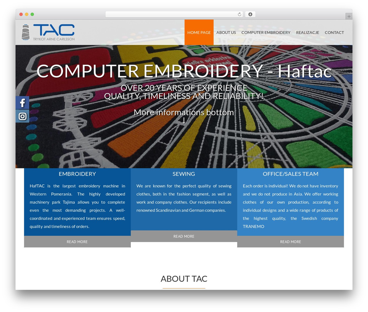 Trykot theme WordPress - trykotac.eu