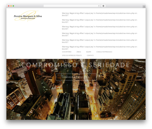 Visia WordPress theme design - pmsadv.com.br