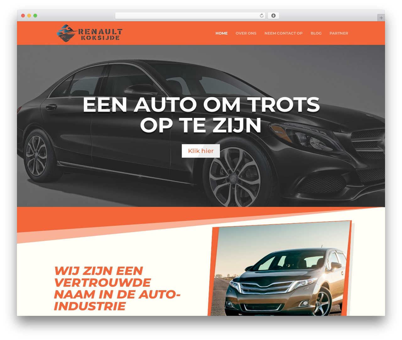WordPress theme Divi - renault-koksijde.be