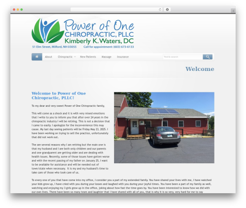 WordPress theme Maxx - powerofonechiro.com