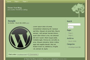 WordPress theme SoftGreen by Damien Allen