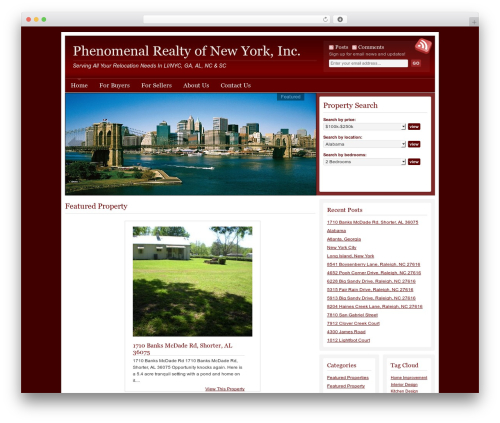 WordPress website theme AgentPress - phenomenalrealty.com