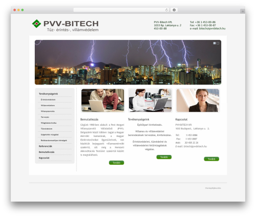 WordPress website theme Shapeless - pvvbitech.hu