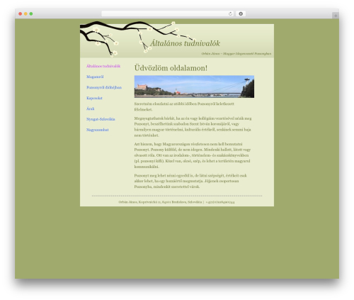 WordPress website theme SoftGreen - pozsonyiidegenvezeto.sk