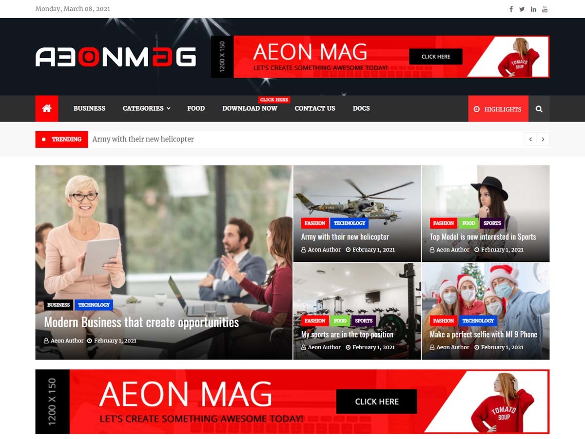 AeonMag WordPress magazine theme