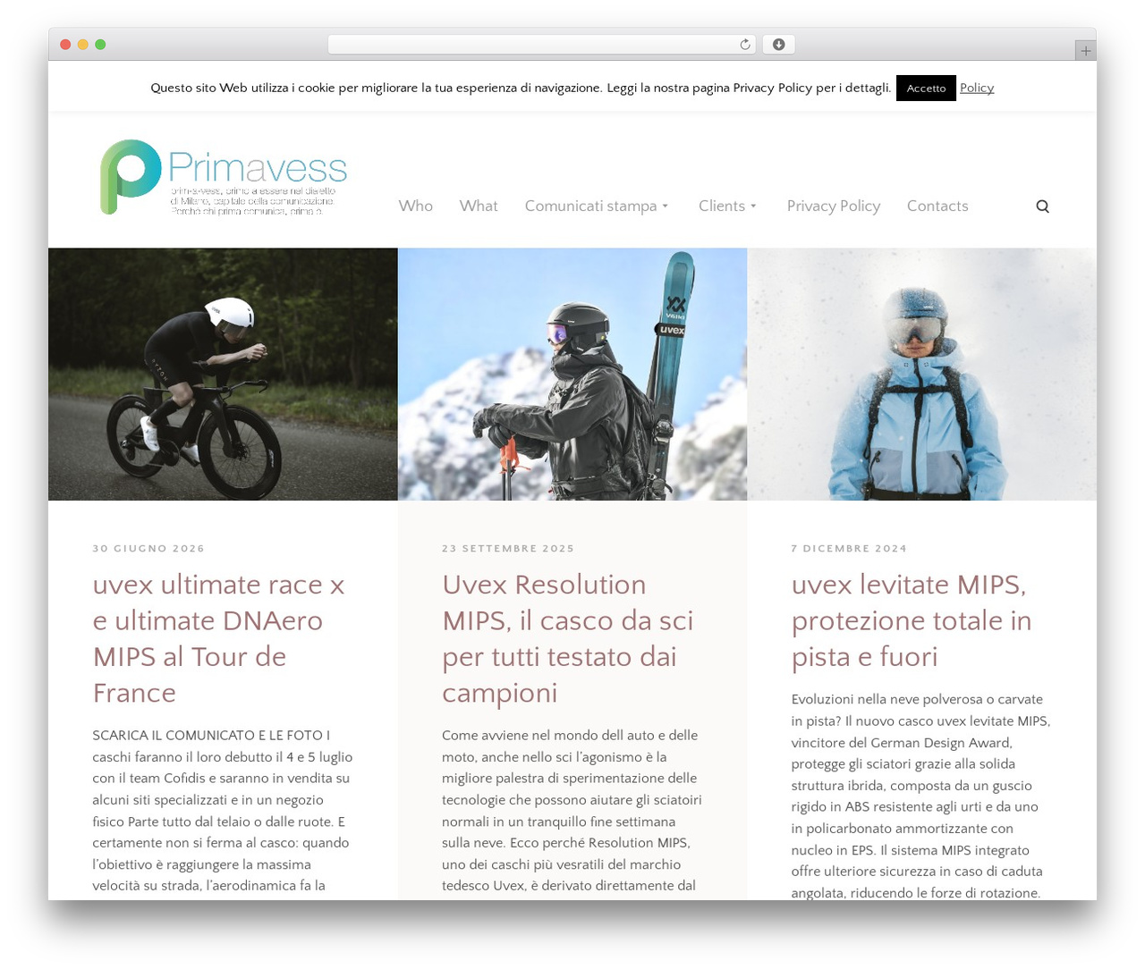Bindery WordPress theme - primavess.it