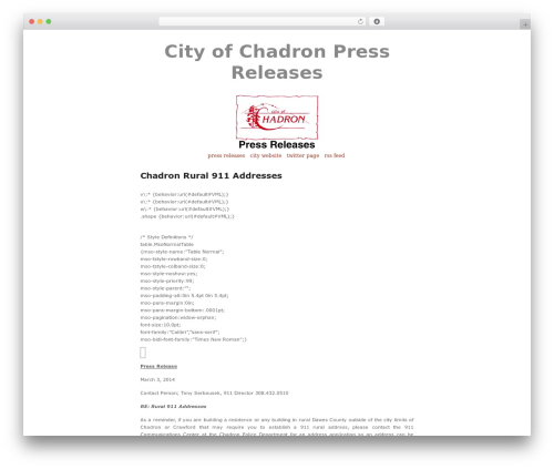 Capricorn best WordPress theme - pr.chadron-nebraska.com