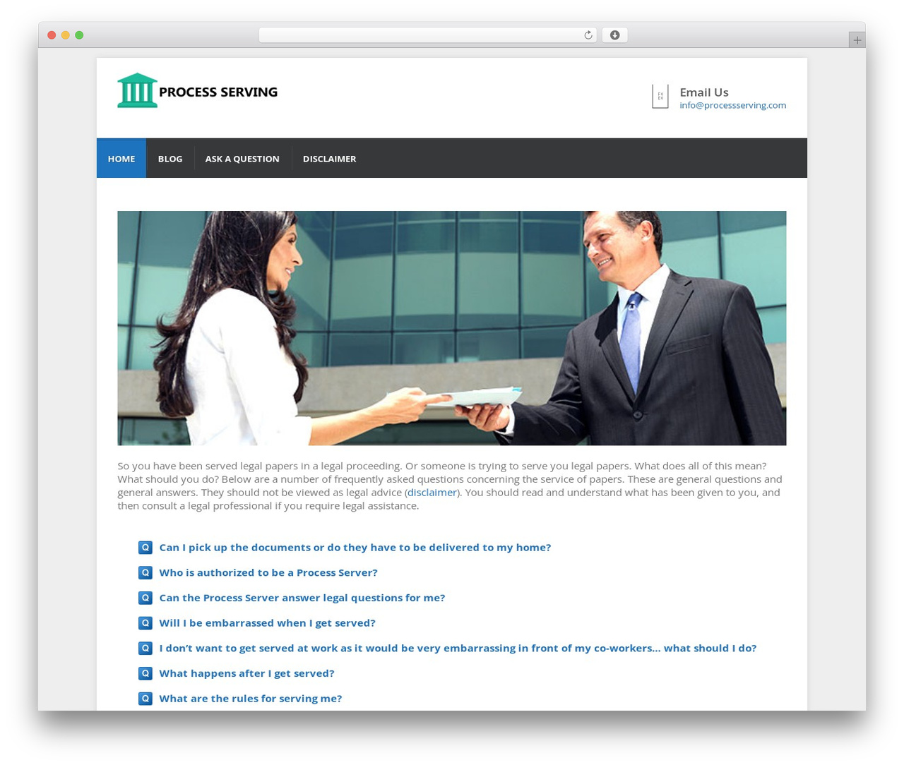 NILBD NETWORK theme WordPress - processserving.ca