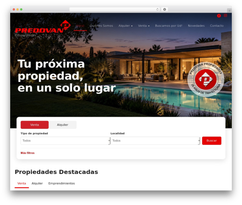 Predovan WP theme - predovanpropiedades.com.ar
