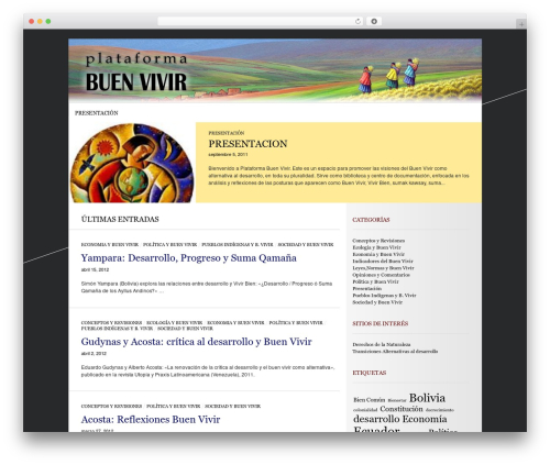 Sight WordPress theme - plataformabuenvivir.com