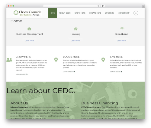 the7dtchild company WordPress theme - columbiaedc.com