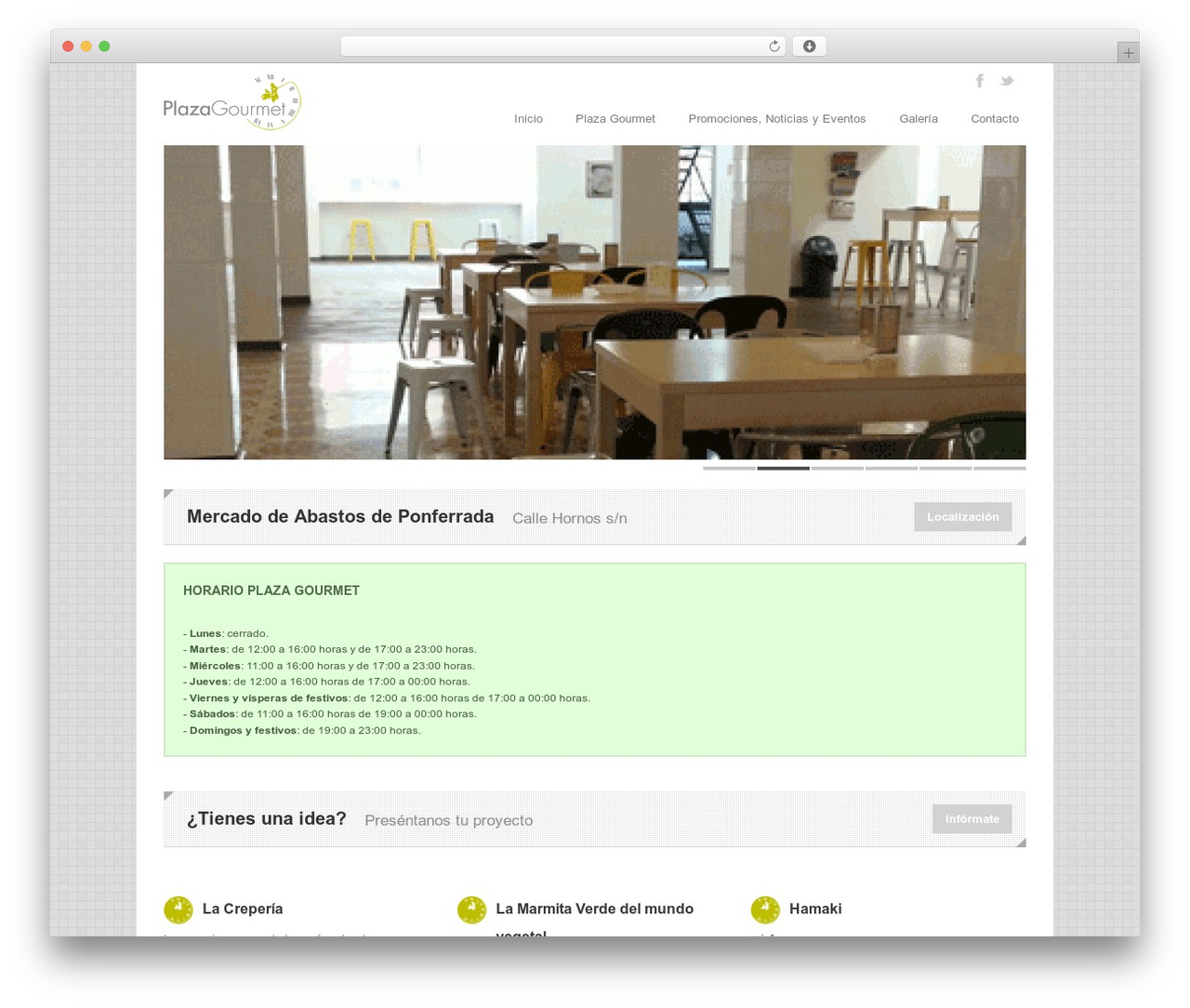 WordPress theme Goodspace - plazagourmet.es