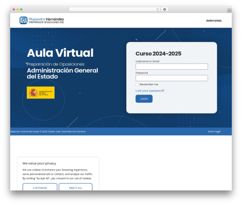 Protected video WordPress plugin - aulavirtual2025.alejandrohernandezayala.es