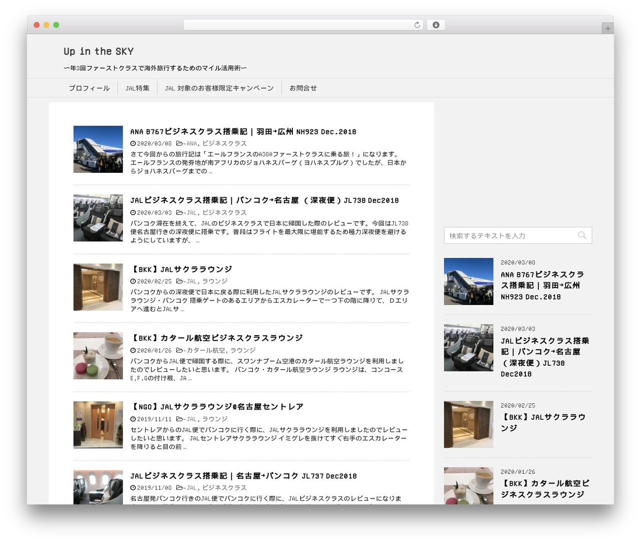 WordPress theme STINGER8 - premium-flight.com